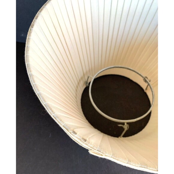 Custom Hand Painted Pleated Fabric Lamp Shade IKAT European Hardware 8" x 13" - Picture 15 of 16